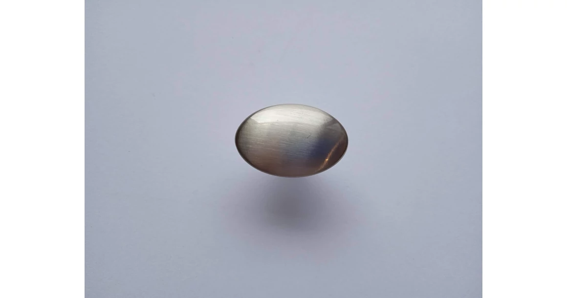 Kép 1/2 - Bútorgomb fém  ovál inox