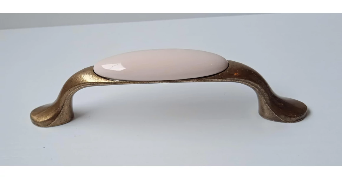 Kép 2/2 - Fogantyú porcelán tört fehér  96 mm