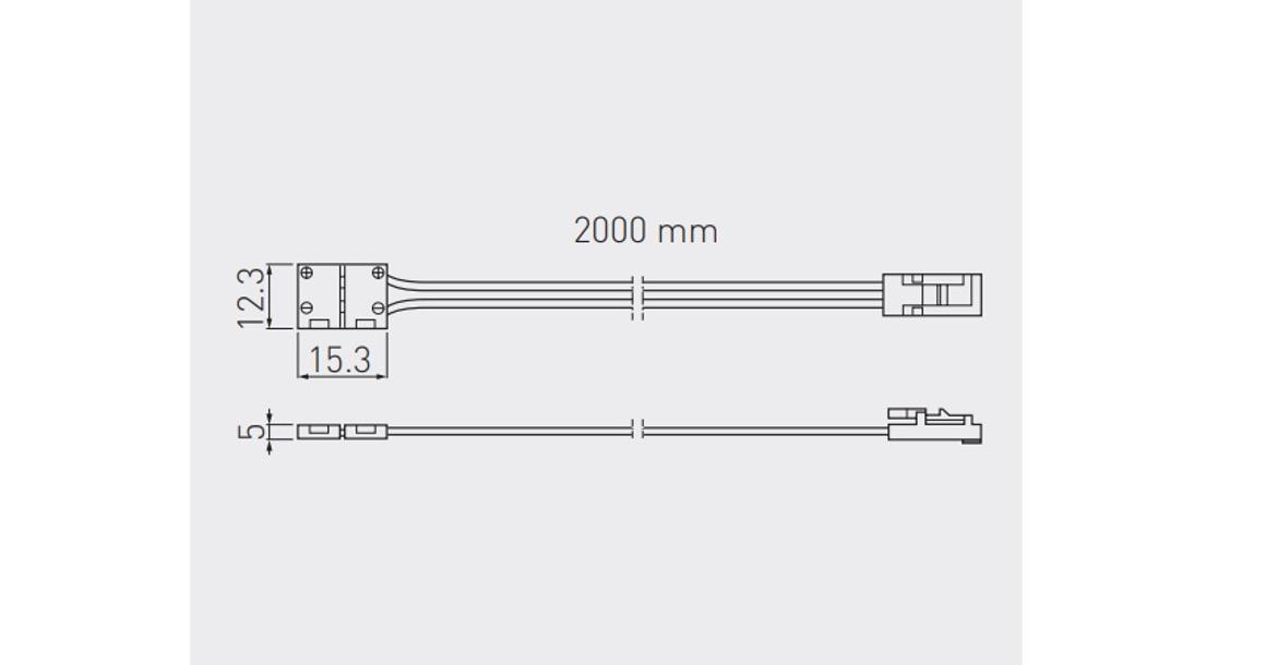 Kép 2/2 - LED csatlakozó, mini AMP / XC11 összekötő, 8mm led, 200 mm, fekete