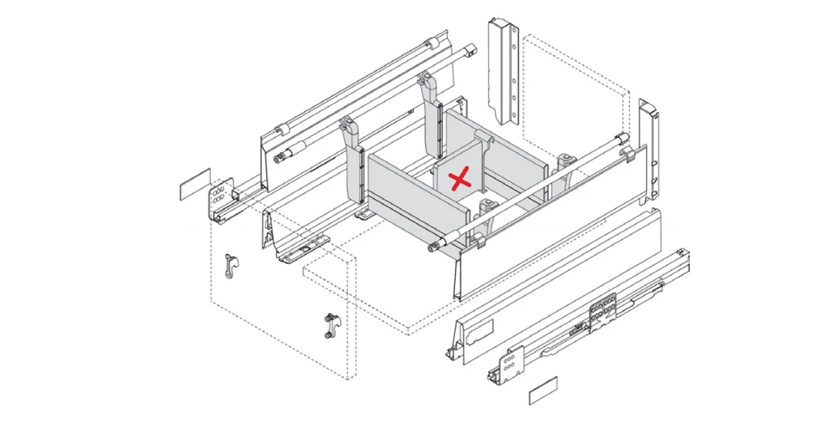 Kép 3/3 - RITMA CUBE szakaszoló négszög korláthoz, ólom szürke