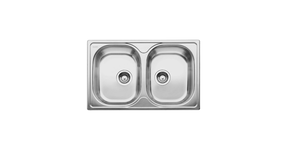 Mosogatótálca rozsdamentes 2 med. 780x440mm + szifon