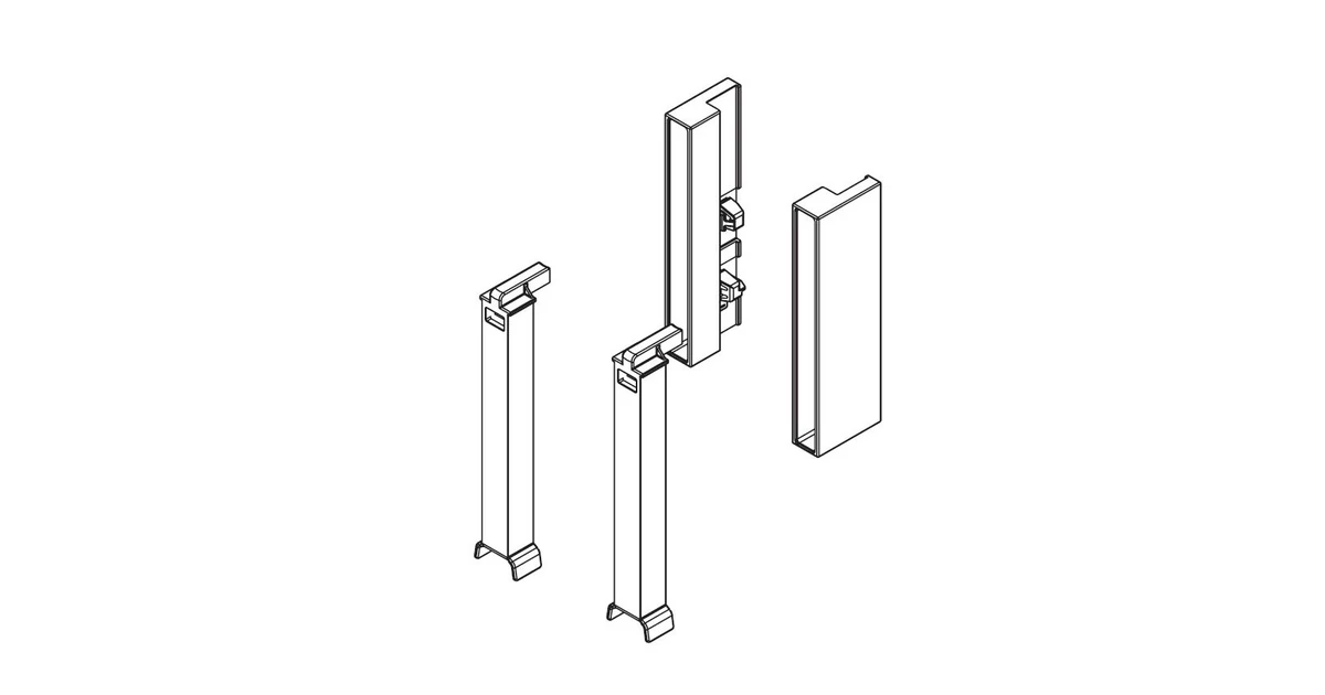 RITMA oldalpanel adapter négyszög korláthoz, ólom szürke