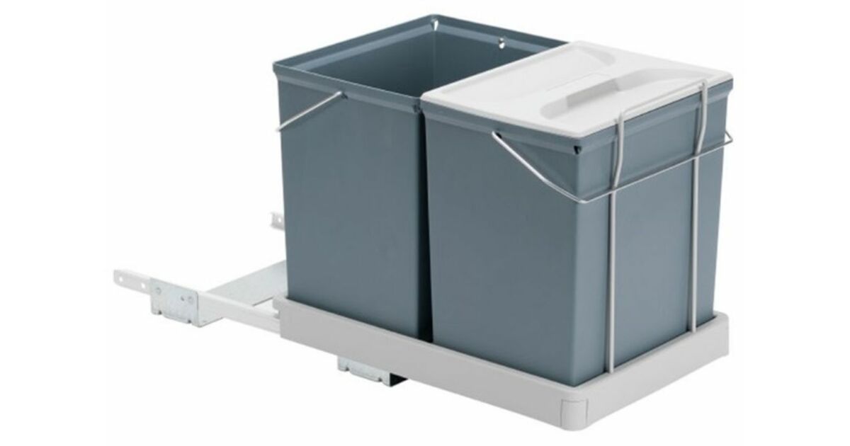 SELECT II kiforduló karos szekrénybe építhető szelektív hulladékgyűjtő 34 L