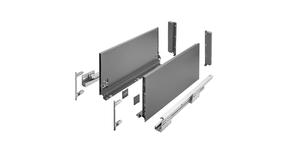 AXISPRO korlát nélküli 200 mm magas normál fiók, antracit, 300mm