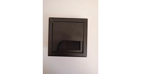 Kábelkivezető fém fekete 80x80mm 