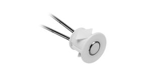 Kapcsoló, érintős, fényerőszabályzóval, 12V, max 24W, mini AMP csatlakozóval, 2 fm kábellel, fehér, 18mm-es furatba