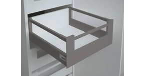 RITMA CUBE felső négyszög korlátos 83 mm magas belső fiók, metál szürke