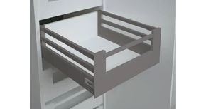 RITMA CUBE dupla négyszög korlátos 83 mm magas belső fiók, metál szürke