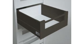 RITMA CUBE oldalmagasított négyszög korlátos 83 mm magas belső fiók, ólomszürke