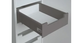 RITMA CUBE korlát nélküli 115 mm magas belső fiók, metál szürke