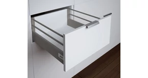 RITMA CUBE dupla körkorlátos 83 mm magas normál fiók, metál szürke