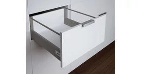 RITMA CUBE felső körkorlátos 83 mm magas normál fiók, metál szürke