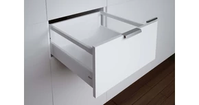 RITMA CUBE felső négyszög korlátos 83 mm magas normál fiók, tiszta fehér