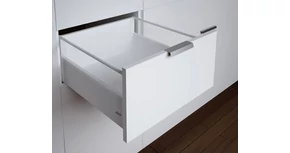 RITMA CUBE felső körkorlátos 115 mm magas normál fiók, tiszta fehér