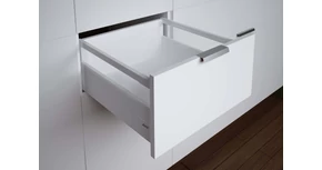 RITMA CUBE felső négyszög korlátos 115 mm magas normál fiók, tiszta fehér